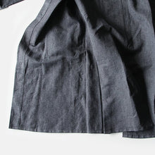 Load image into Gallery viewer, NOS 1950's FRENCH BLACK COVERT WORK COAT (X-LARGE)