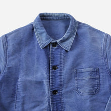 Load image into Gallery viewer, 1950's "LE MONT ST MICHEL" FADED MOLESKIN WORK JACKET (LARGE)
