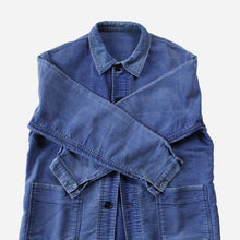 Load image into Gallery viewer, 1950's "LE MONT ST MICHEL" FADED MOLESKIN WORK JACKET (LARGE)