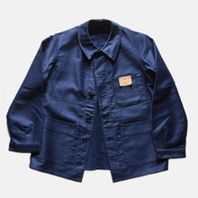Load image into Gallery viewer, N.O.S 1940's "ADOLPHE LAFONT" BLUE MOLESKIN WORK JACKET (MEDIUM)