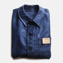Load image into Gallery viewer, N.O.S 1940's "ADOLPHE LAFONT" BLUE MOLESKIN WORK JACKET (MEDIUM)