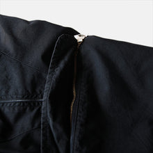 Load image into Gallery viewer, MADE IN USA 1960's BLACK COTTON ANORAK PARKA (LARGE) MINT CONDIION