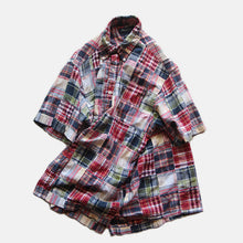 Load image into Gallery viewer, "BROOKS BROTHERS" MADRAS PATCHWORK S/S SHIRT (LARGE)