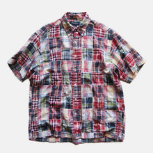 Load image into Gallery viewer, "BROOKS BROTHERS" MADRAS PATCHWORK S/S SHIRT (LARGE)