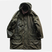 画像をギャラリービューアに読み込む, 1990's "BARBOUR" GAMEFAIR WITH ORIGINAL HOODED (40 LARGE)