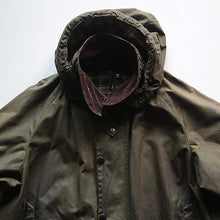 画像をギャラリービューアに読み込む, 1990's "BARBOUR" GAMEFAIR WITH ORIGINAL HOODED (40 LARGE)