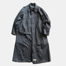 画像をギャラリービューアに読み込む, N.O.S 1940's FRENCH WORK BLK CAMBRAY COAT (LARGE)