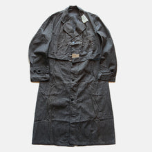 画像をギャラリービューアに読み込む, N.O.S 1950's FRENCH WORK BLACK CAMBRAY COAT (MEDIUM)