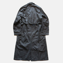 画像をギャラリービューアに読み込む, N.O.S 1950's FRENCH WORK BLACK CAMBRAY COAT (MEDIUM)