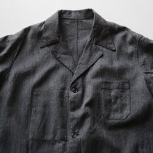 Load image into Gallery viewer, 1950's French Work Black Chambray Coat (Large)