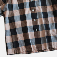 Load image into Gallery viewer, 1960's BLOCK CHECK COTTON BOX SHIRT (MEDIUM)