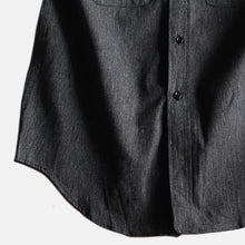 Load image into Gallery viewer, MADE IN USA N.O.S 1950's "5 BROTHER" BLACK CHAMBRAY WORK SHIRT (MEDIUM)