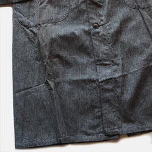 画像をギャラリービューアに読み込む, N.O.S 1950's FRENCH WORK BLACK CAMBRAY COAT (MEDIUM)