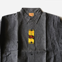 Load image into Gallery viewer, N.O.S ~1950's "RED RAM" BLACK CHAMBRAY WORK SHIRT (MEDIUM)