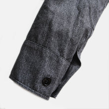 画像をギャラリービューアに読み込む, N.O.S 1940's FRENCH WORK BLK CAMBRAY COAT (LARGE)
