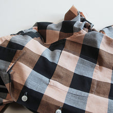 Load image into Gallery viewer, 1960's BLOCK CHECK COTTON BOX SHIRT (MEDIUM)
