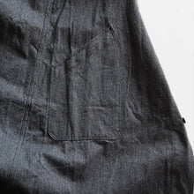 画像をギャラリービューアに読み込む, N.O.S 1940's FRENCH WORK BLK CAMBRAY COAT (LARGE)