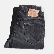 Load image into Gallery viewer, 1990's "LEVI'S" 550 BLACK DENIM PANTS (W33) MADE IN USA