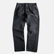 Load image into Gallery viewer, OLD "LEVI'S" 501 BLACK DENIM PANTS (W35 L32)