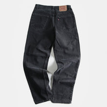Load image into Gallery viewer, 1990's "LEVI'S" 550 BLACK DENIM PANTS (W33) MADE IN USA