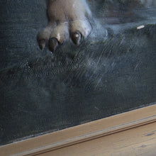 Load image into Gallery viewer, ANTIQUE BULLDOG BUMPY PAINTING FROM 1900's