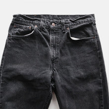 Load image into Gallery viewer, 1980's "LEVI'S" 505 BLACK DENIM PANTS (W32) MADE IN USA