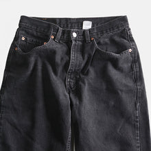 Load image into Gallery viewer, 1990's "LEVI'S" 550 BLACK DENIM PANTS (W33) MADE IN USA