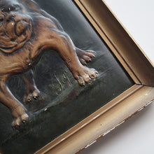 Load image into Gallery viewer, ANTIQUE BULLDOG BUMPY PAINTING FROM 1900's