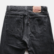 Load image into Gallery viewer, 1980's "LEVI'S" 505 BLACK DENIM PANTS (W32) MADE IN USA
