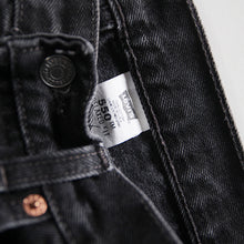 Load image into Gallery viewer, 1990's "LEVI'S" 550 BLACK DENIM PANTS (W33) MADE IN USA