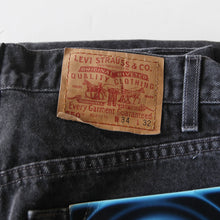 Load image into Gallery viewer, N.O.S 1990's "LEVI'S" 550 BLACK DENIM PANTS (W34) MADE IN USA