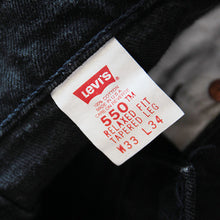 Load image into Gallery viewer, 1990's "LEVI'S" 550 BLACK DENIM PANTS (W33 L34) MADE IN USA