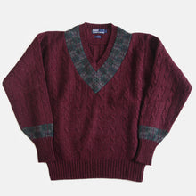 Load image into Gallery viewer, 1990's "RALPH LAUREN" V NECK WOOL SWEATER (LARGE)