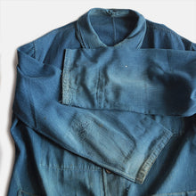 Load image into Gallery viewer, 1920's~ FRENCH WORK INDIGO FADED JACKET (LARGE)