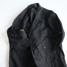 Load image into Gallery viewer, N.O.S ANTIQUE FRENCH BLACK LINEN WORK COAT (LARGE)