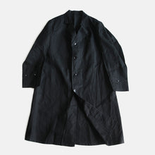 Load image into Gallery viewer, N.O.S ANTIQUE FRENCH BLACK LINEN WORK COAT (LARGE)