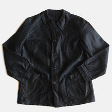 Load image into Gallery viewer, ONE WASH 1950's FRENCH WORK BLACK MOLESKIN JACKET (LARGE)
