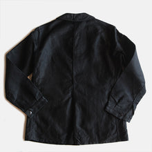 Load image into Gallery viewer, ONE WASH 1950's FRENCH WORK BLACK MOLESKIN JACKET (LARGE)