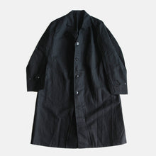 Load image into Gallery viewer, N.O.S ANTIQUE FRENCH BLACK LINEN WORK COAT (LARGE)
