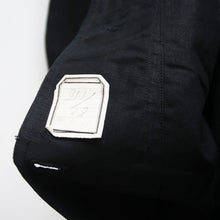 Load image into Gallery viewer, N.O.S ANTIQUE FRENCH BLACK LINEN WORK COAT (LARGE)