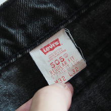 Load image into Gallery viewer, 1990's "LEVI'S" 505 BLACK DENIM PANTS (W30)
