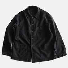 Load image into Gallery viewer, 1940's "Adlphe Lafont" Black Moleskin Work Jacket (Large)