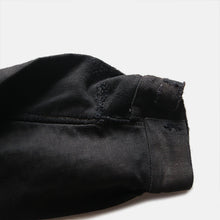Load image into Gallery viewer, 1940's FRENCH WORK BLACK MOLESKIN FADED JACKET WITH V-POCKET (LARGE)