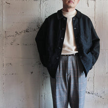 Load image into Gallery viewer, 1940's "Adlphe Lafont" Black Moleskin Work Jacket (Large)