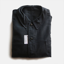Load image into Gallery viewer, N.O.S 1950's FRENCH WORK BLACK MOLESKIN JACKET (52 LARGE)