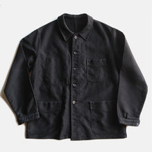 Load image into Gallery viewer, 1940's "Adlphe Lafont" Black Moleskin Work Jacket (Large)