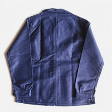 Load image into Gallery viewer, N.O.S ~1940's FRENCH WORK BLUE MOLESKIN JACKET WITH V-POCKET (48 MEDIUM)