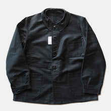 Load image into Gallery viewer, N.O.S 1950's FRENCH WORK BLACK MOLESKIN JACKET (52 LARGE)