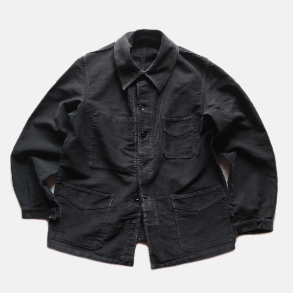 Special】40s Black Moleskin jacket素材コットン - カバーオール