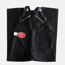 Load image into Gallery viewer, MADE IN FRANCE N.O.S 1960's "ADOLPHE LAFONT" BLACK MOLESKIN OVERALL (W38)